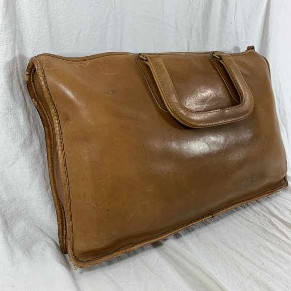 Genuine vintage COACH tan leather briefcase portfolio New York City 80s - Picture 3 of 15